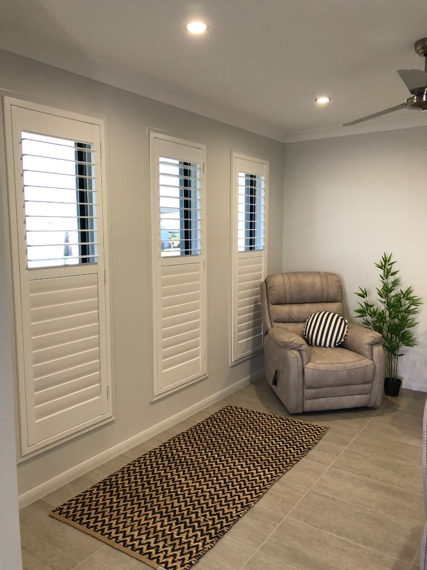 Synthetic Plantation Shutters Advantage Screens & Blinds Hervey Bay