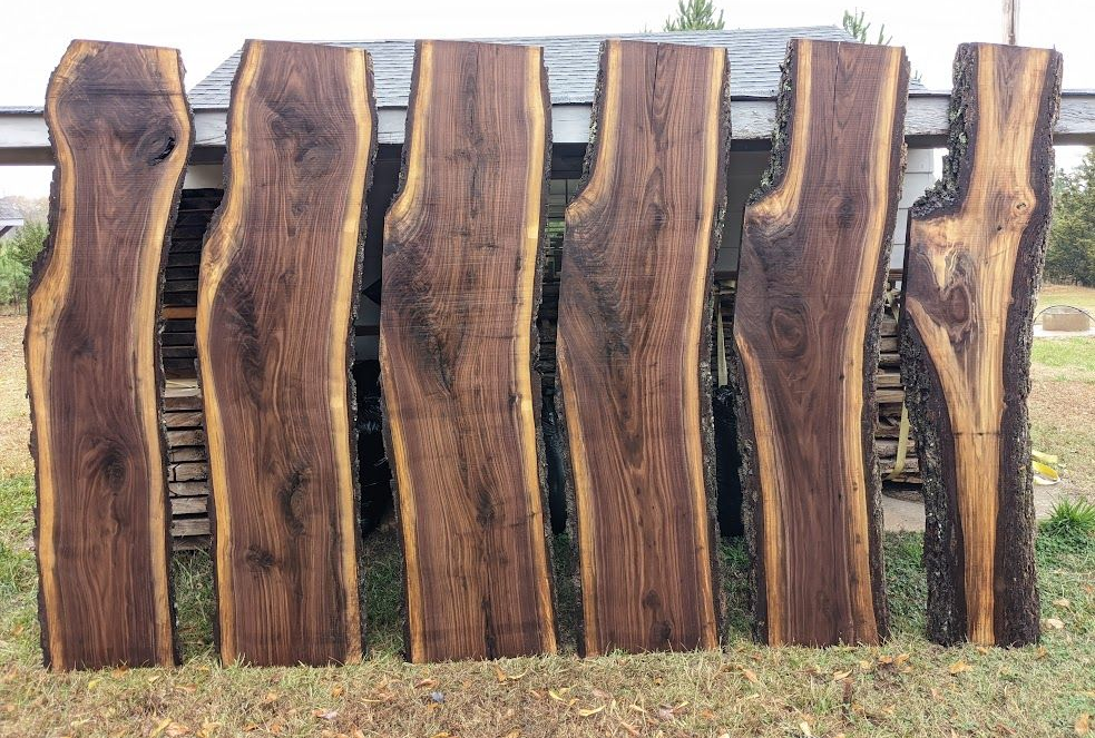 9 foot Live Edge Walnut Dining Table