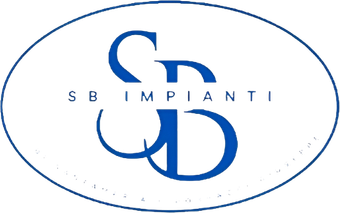 Un logo blu e viola per sb impianti