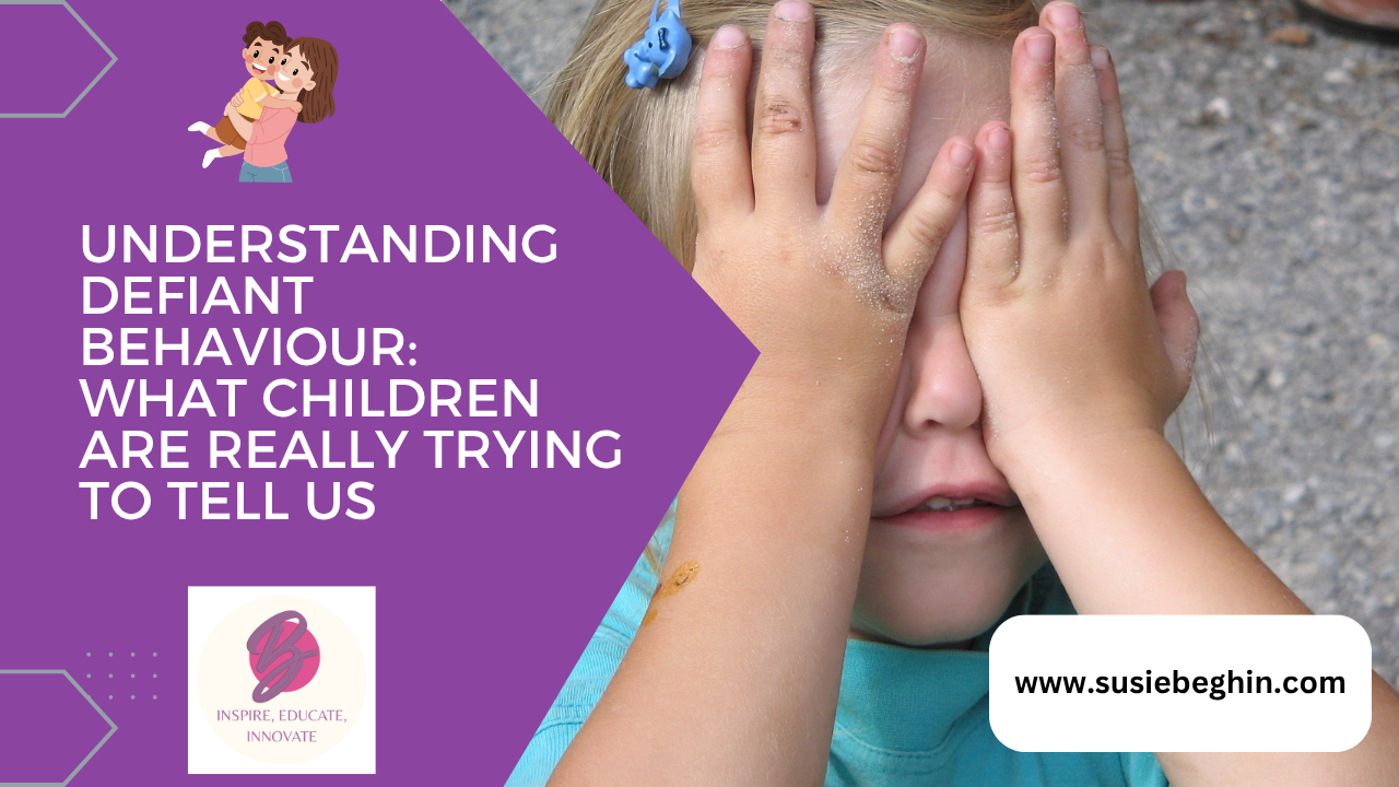 Purple promo graphic with child covering face and text: “Understanding Beryan and what children are really trying to tell us”
