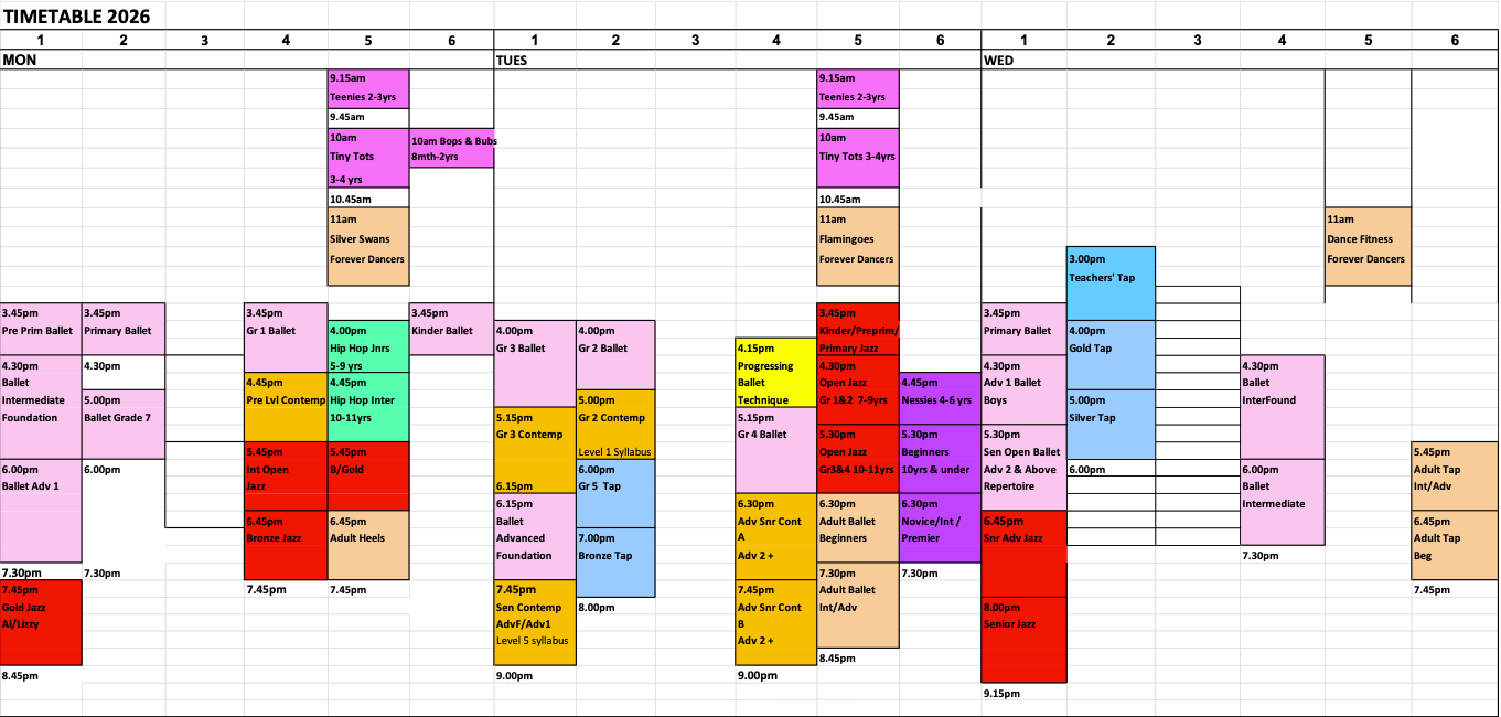 A calendar with a bunch of colored squares on it