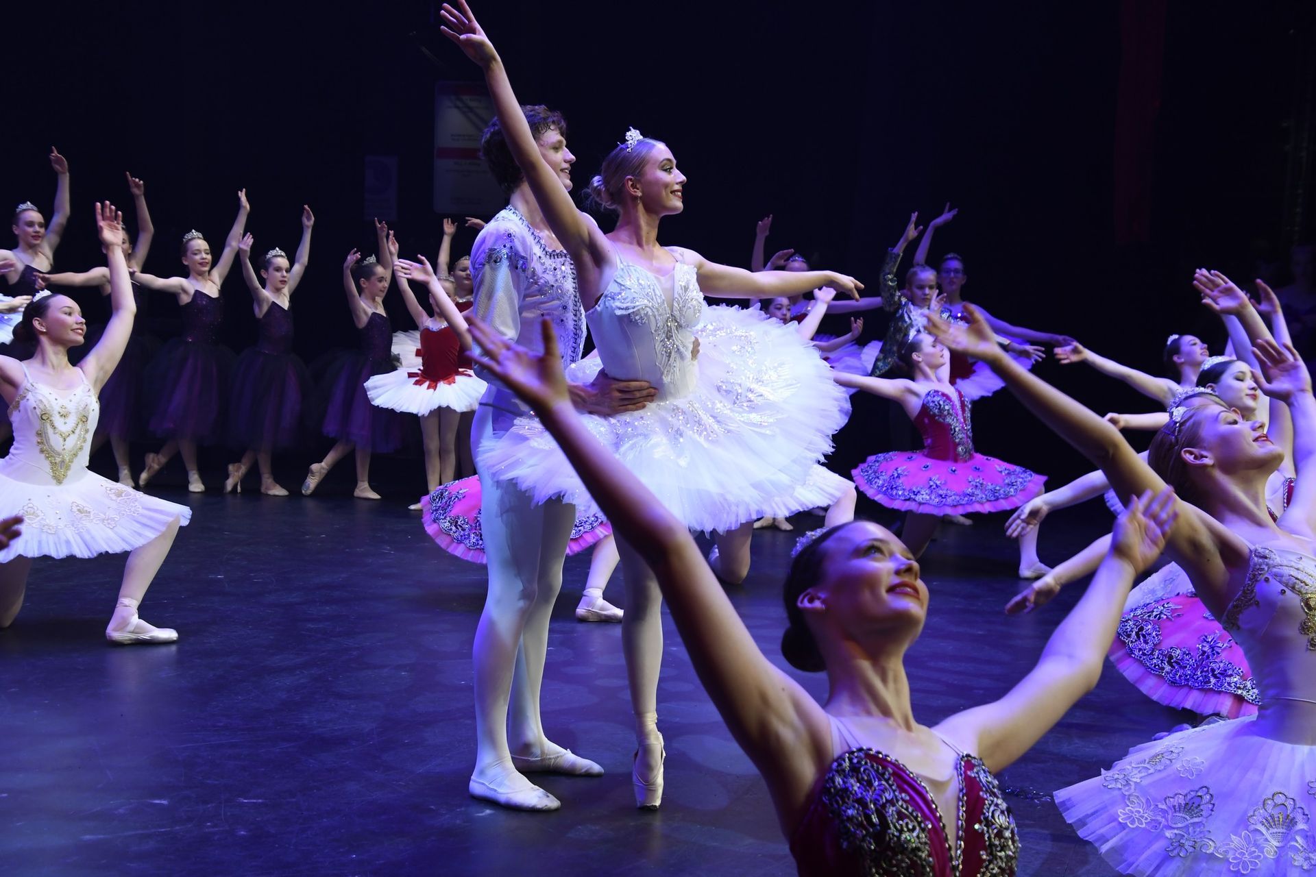 Girls In White Ballet Costume — Dance Classes In Townsville