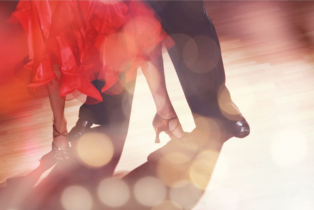 Feet Of Two People Dancing — Dance Classes In Townsville
