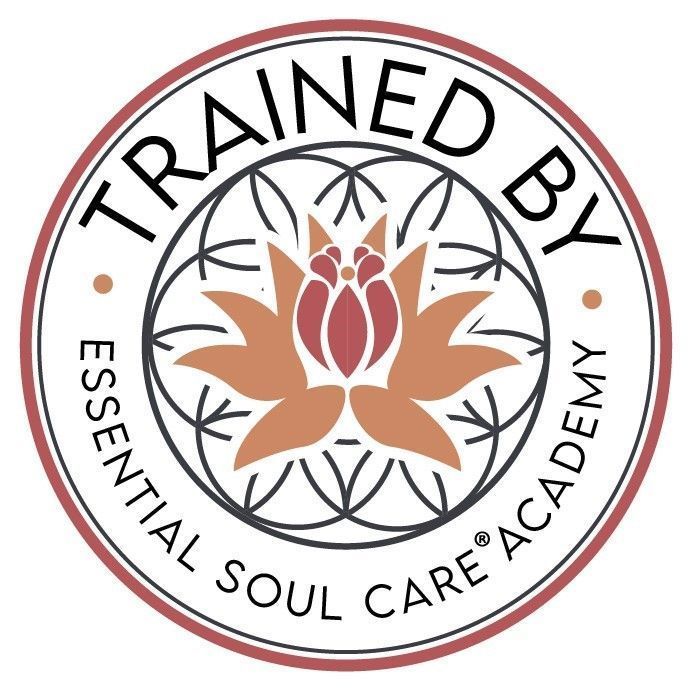 The logo for trained by essential soul care academy