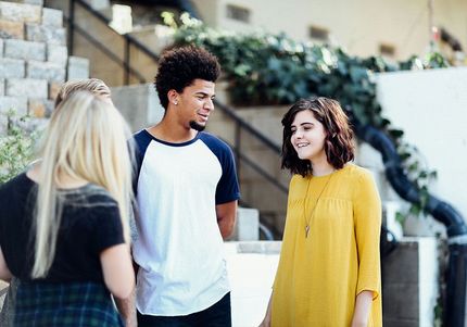teen friends talking