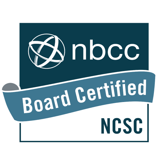 The logo for nbcc board certified ncsc