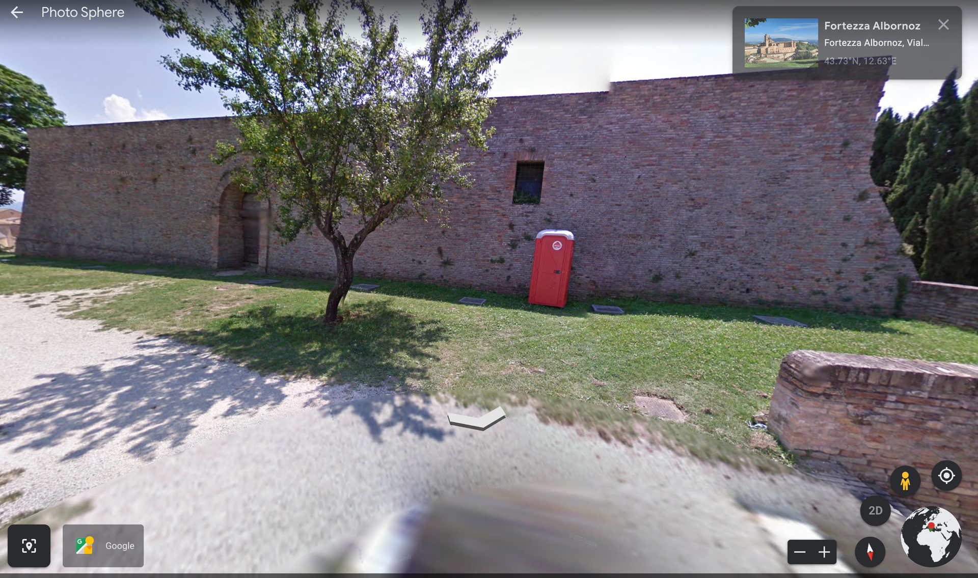 Albornoz Fortress By google earth