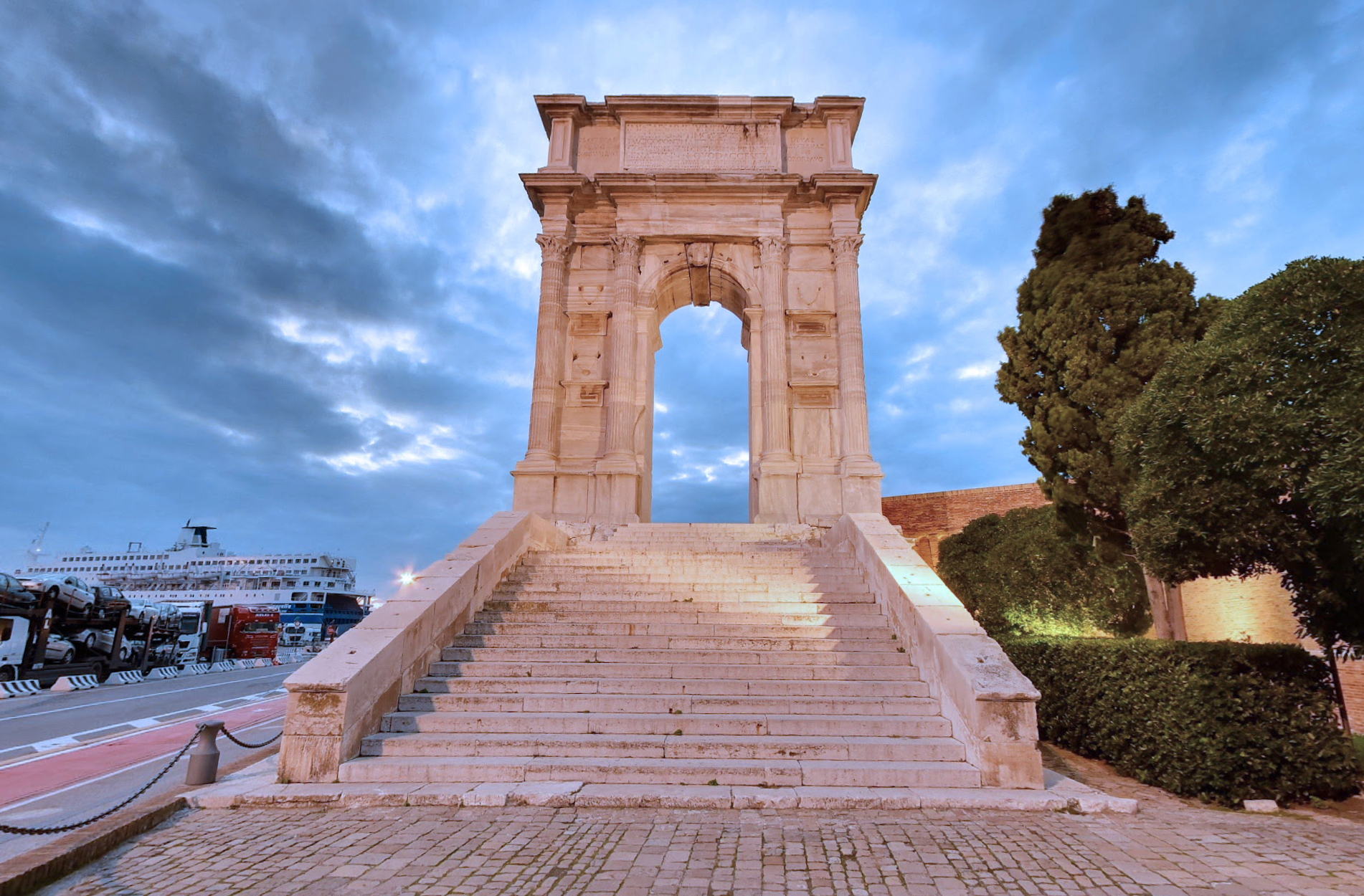 Arch of Trajan by Google Earth Arch of Trajan by Google Earth