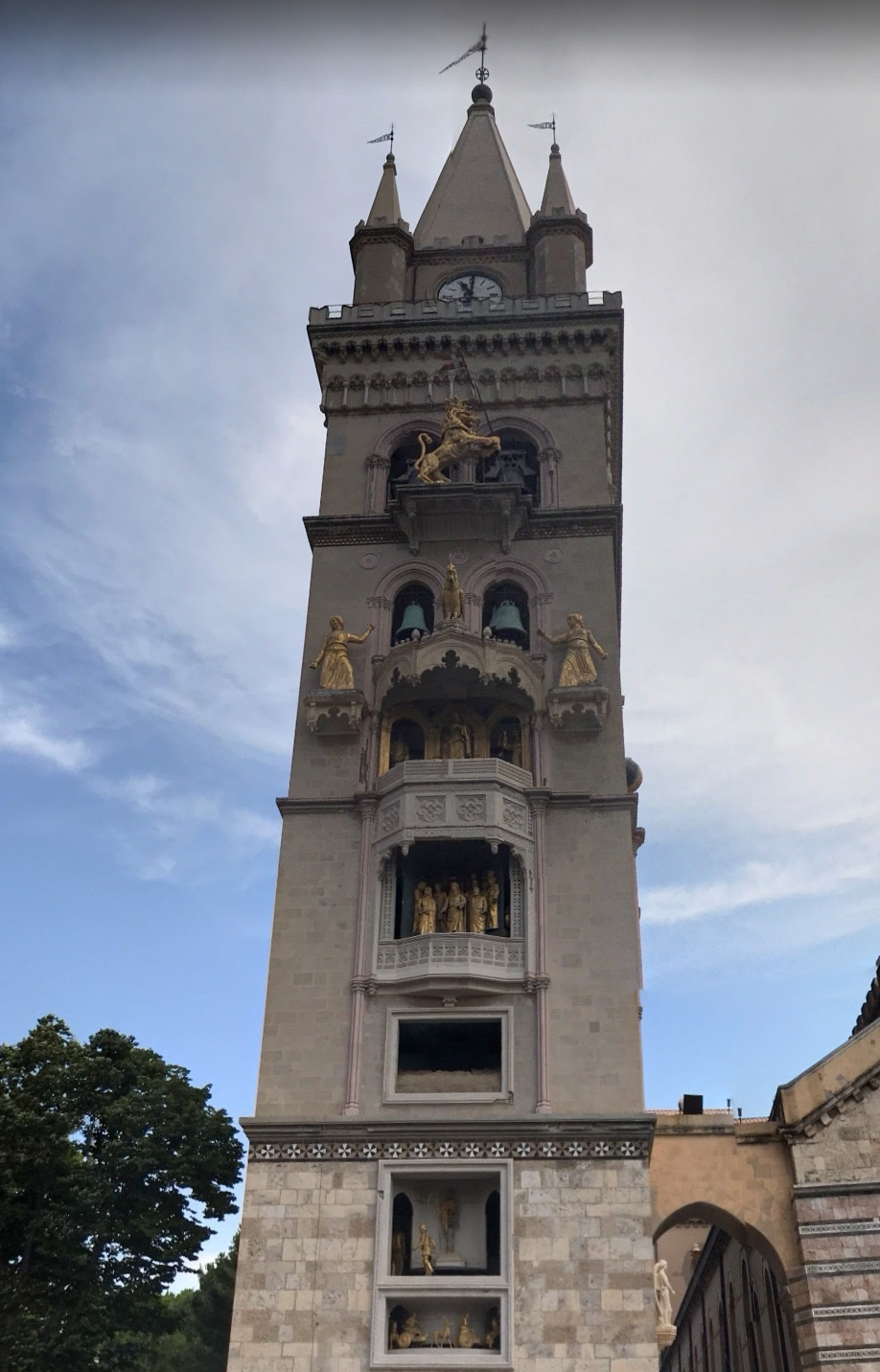 Astronomical Clock of the Cathedral of Messina by Google Earth; Astronomical Clock of the Cathedral of Messina by Google Earth;