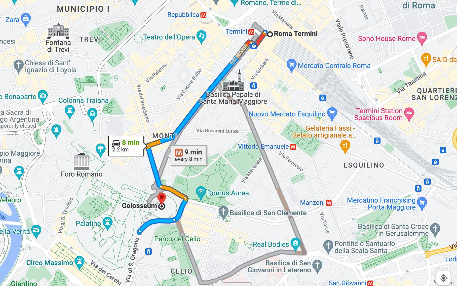 Indicazioni per il Colosseo