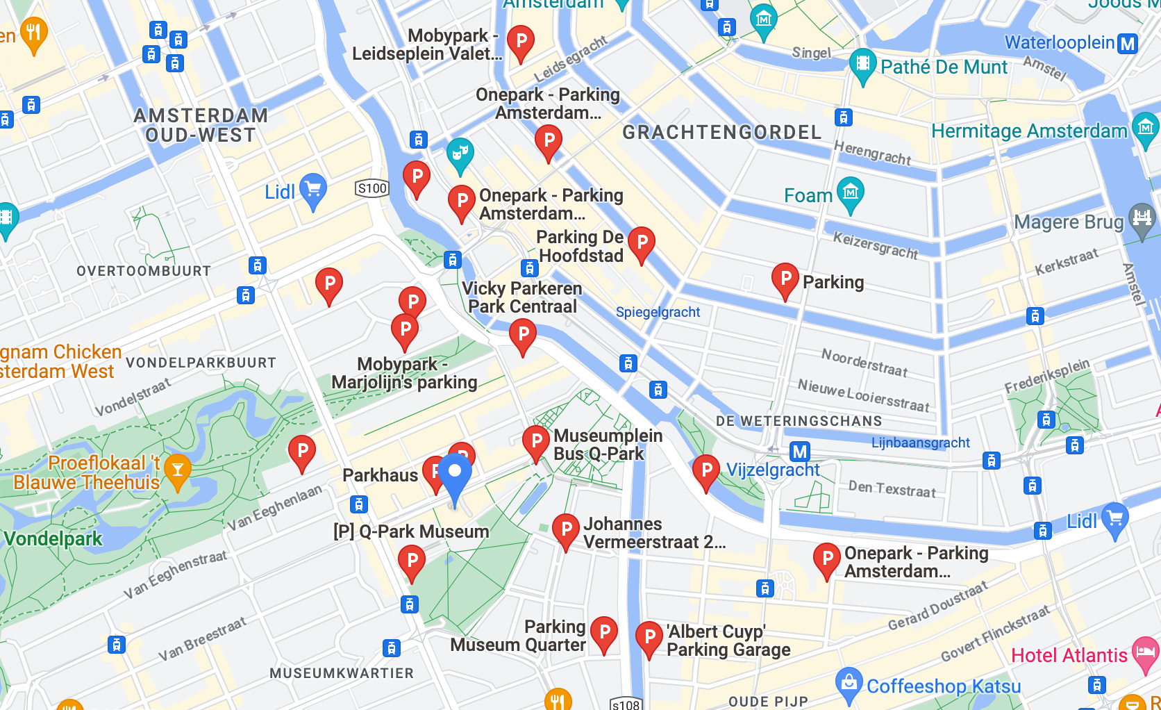 Parking near by Van Gogh Museum