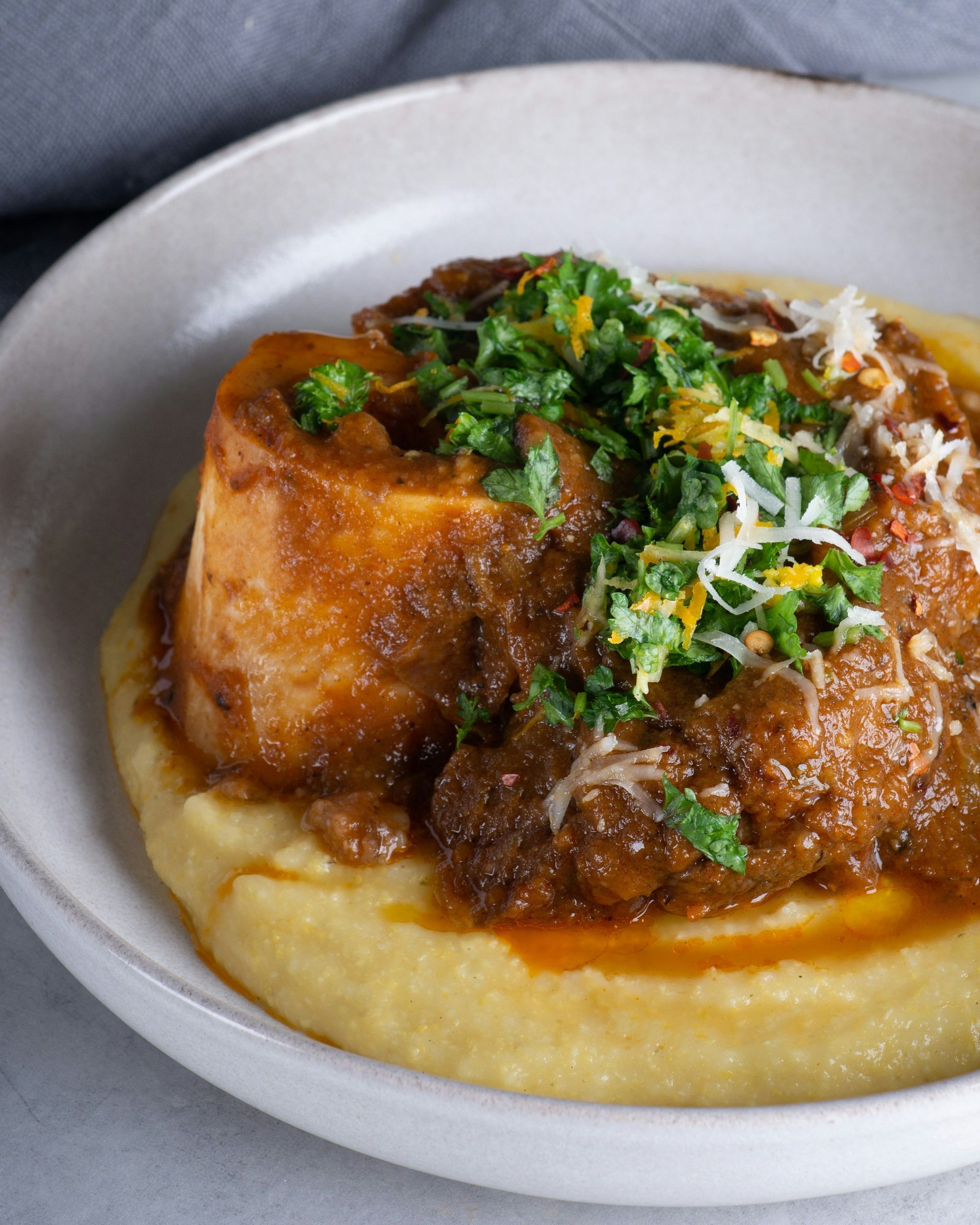 Polenta with stew Polenta with stew