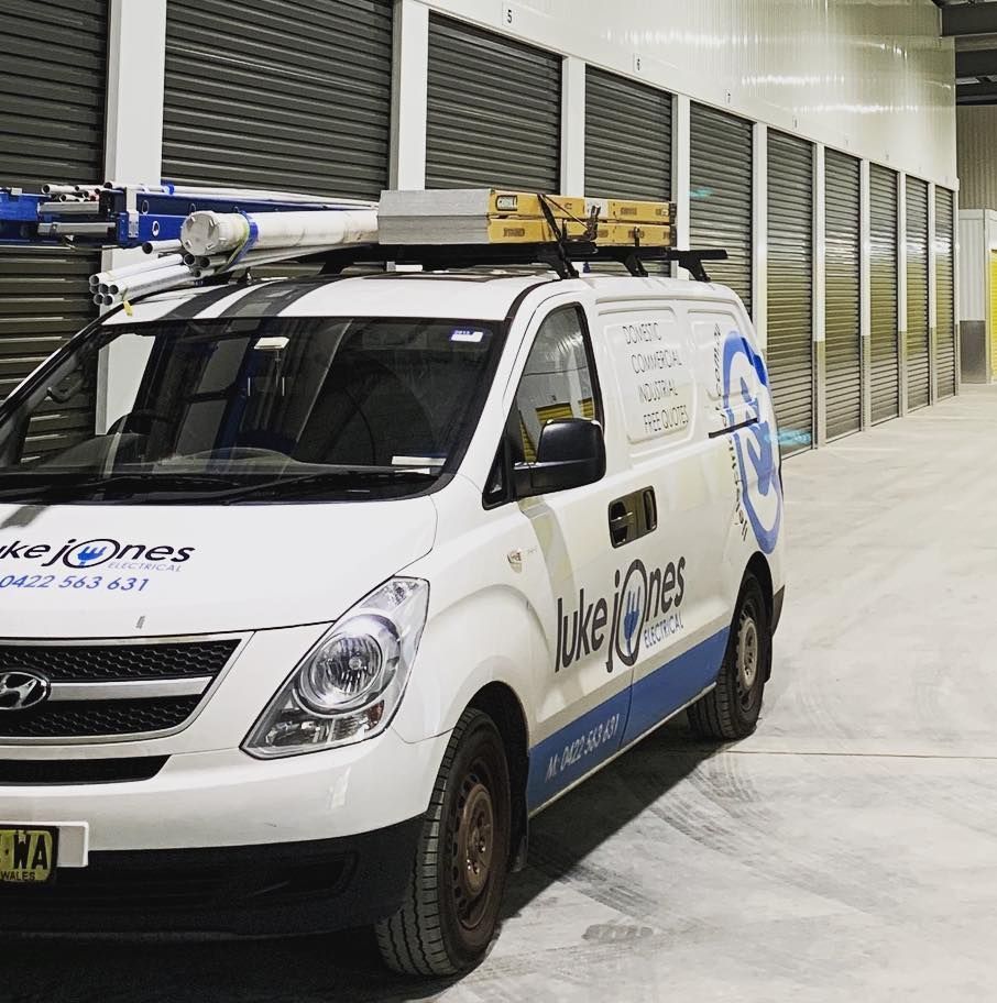 VAn in a commercial setting — Luke Jones Electrical In Bellambi, NSW