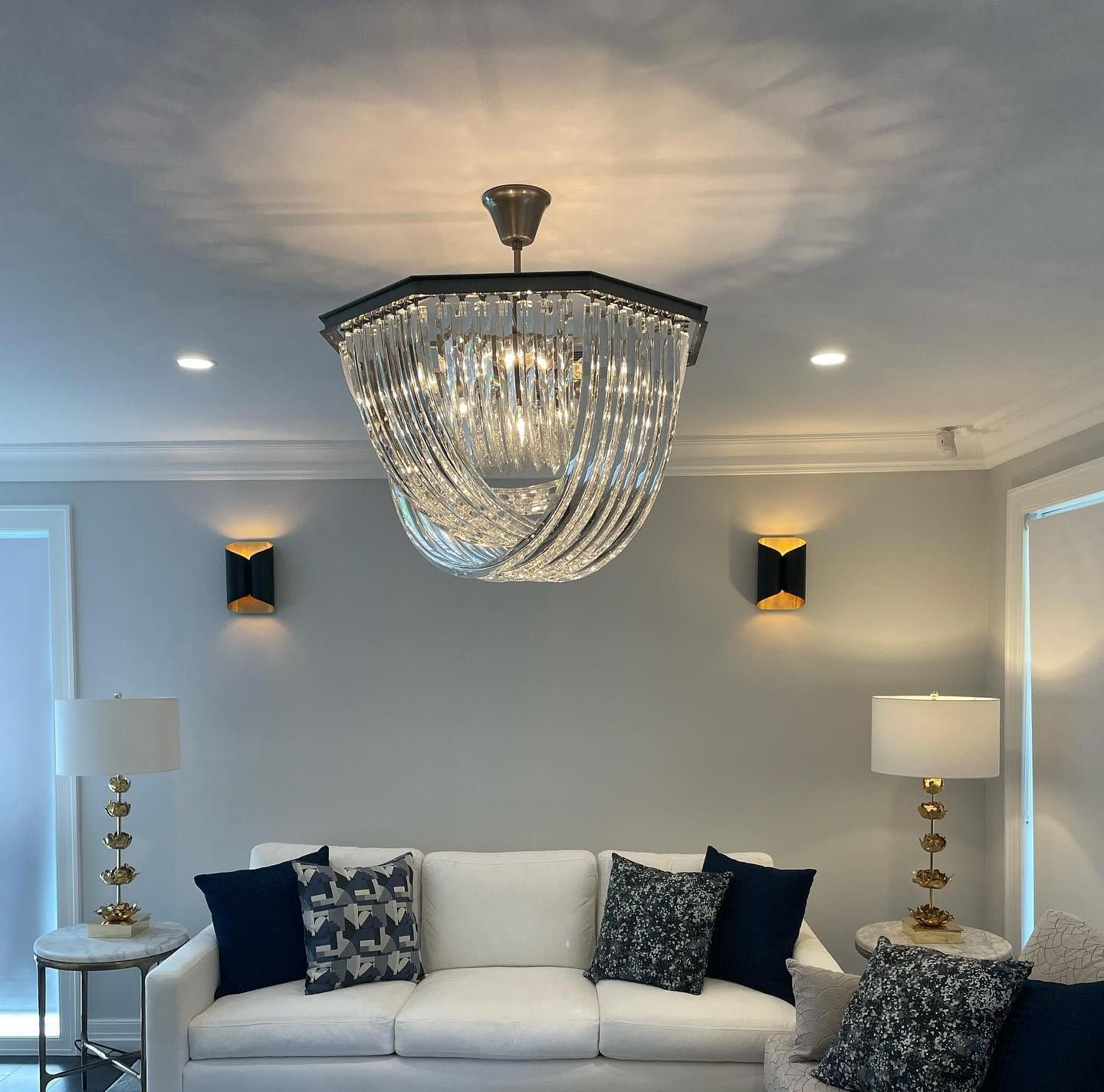 Newly Installed Lights On Living Room