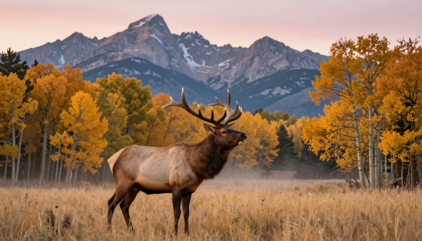 Estes Park fall rut season elk in autumn