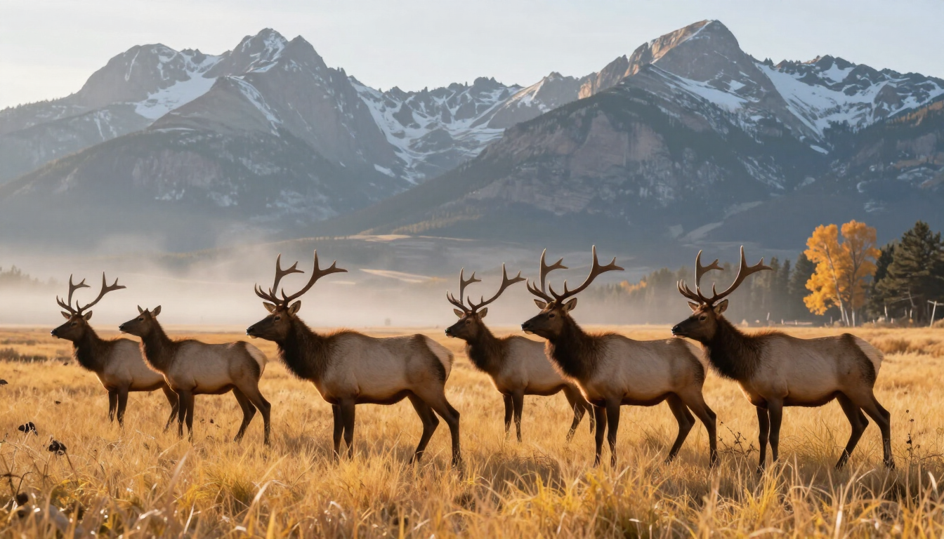Estes Park fall rut season elk in autumn