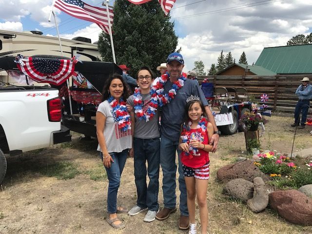 campground hosts and family