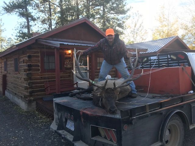 hunter showing off deer