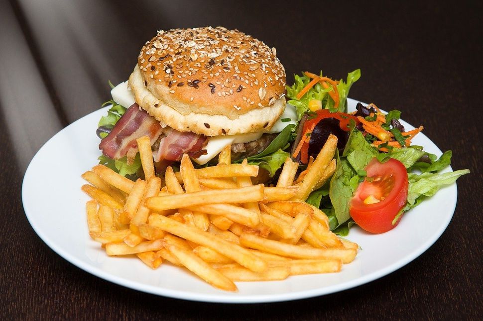 burger and fries