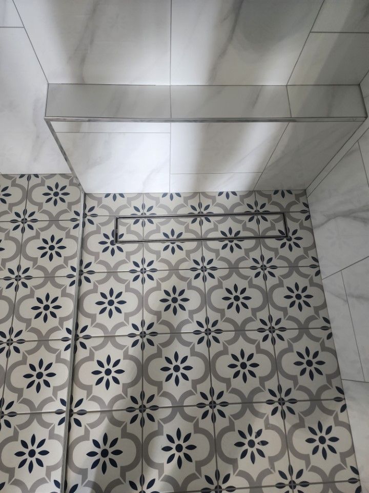 Shower Floor With A Rectangular Metal Linear Drain — Done Right Bathrooms And Renovations in Edmonton, QLD
