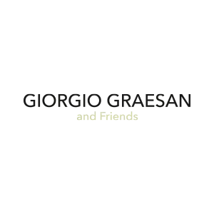 Logo di Giorgio Graesan and Friends in nero e verde chiaro su sfondo bianco.