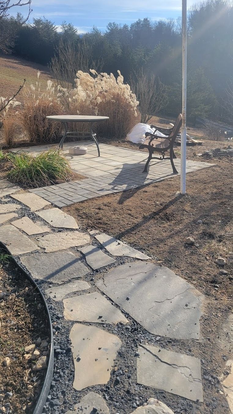 Stone retaining wall in front royal, va