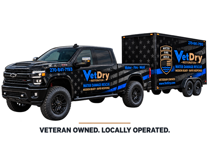 VetDry Restoration truck and trailer wrap concept