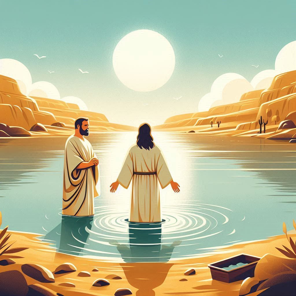 The Baptism of Jesus in the River Jordan