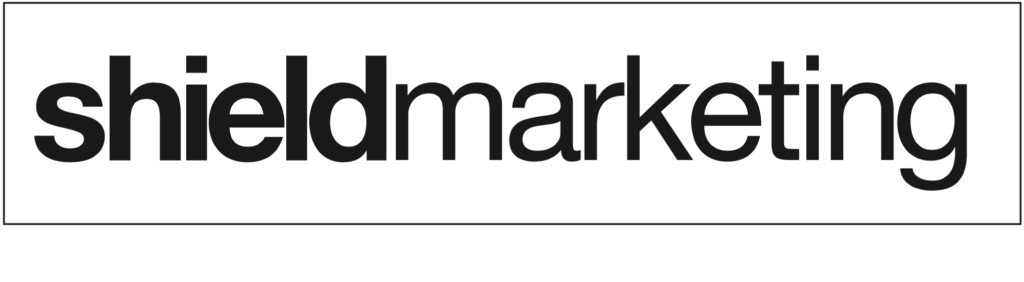 Shieldmarketing logo, black text on a white background.