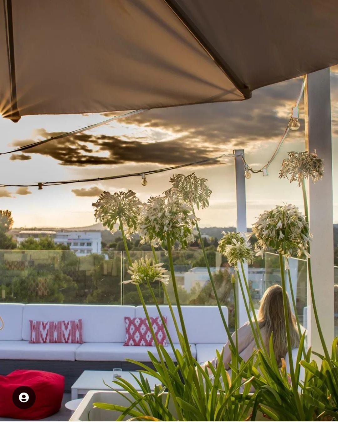 Stuning views from the rooftop bar at Sol I vida Adults only hotel in Porto Cristo Mallorca