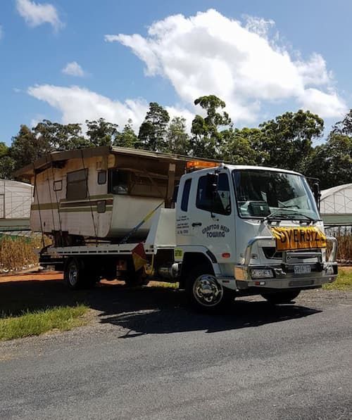 Caravan In A Tow Truck - Transport in Grafton, NSW