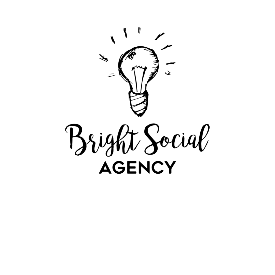 Logo: Lightbulb with rays above text “Bright Social Agency.”