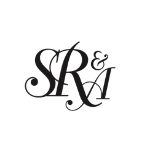 SR&A monogram in black, elegant cursive lettering.