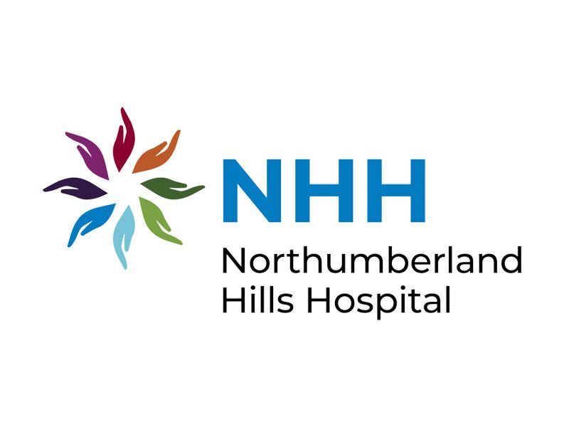 The northumberland hills hospital logo. Clicking on image will direct to the Northumberland Hills Hospital website. 