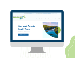 A computer screen with the words `` our new website is live '' on it.