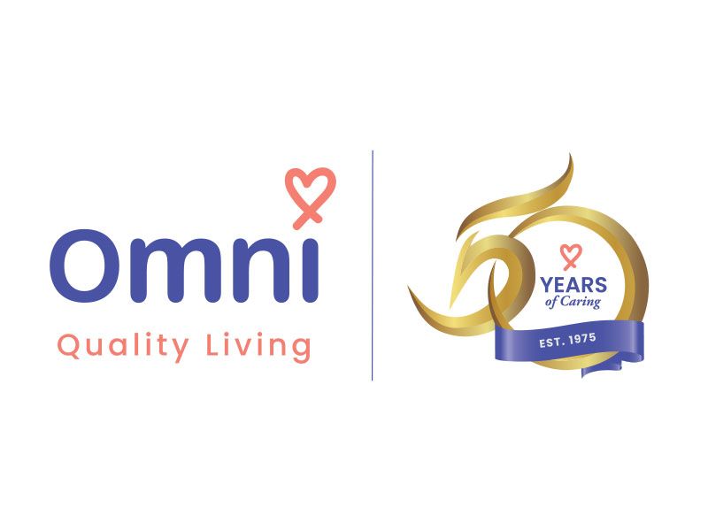 The omni quality living logo is on a white background. Clicking on image will direct to the Omni Community Living website. 