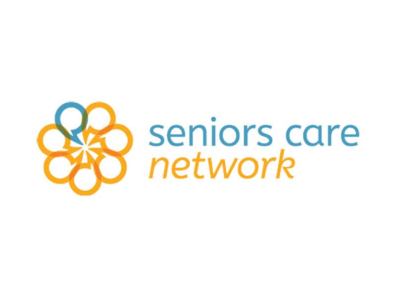 The logo for the seniors care network has a flower on it. Clicking on image will direct to the Seniors Care Network website. 