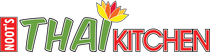 NOOTS THAI KITCHEN logo with green and red text and a yellow flower icon