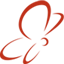 Red butterfly logo with a flowing orange swoosh and stylized cursive lettering