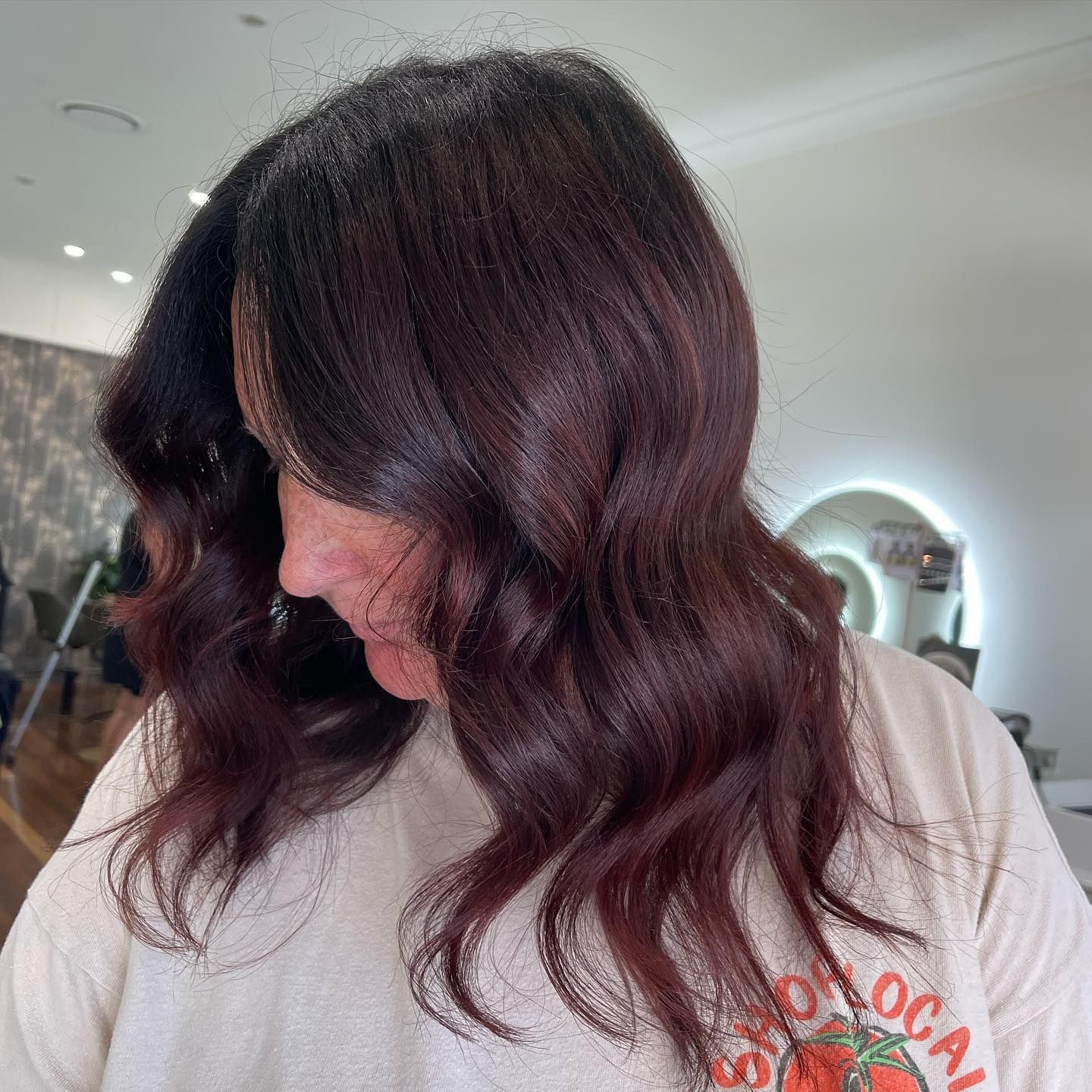 Back View of a Person With Bright Rainbow-dyed Hair — Hair Truss & Co In Wallsend, NSW