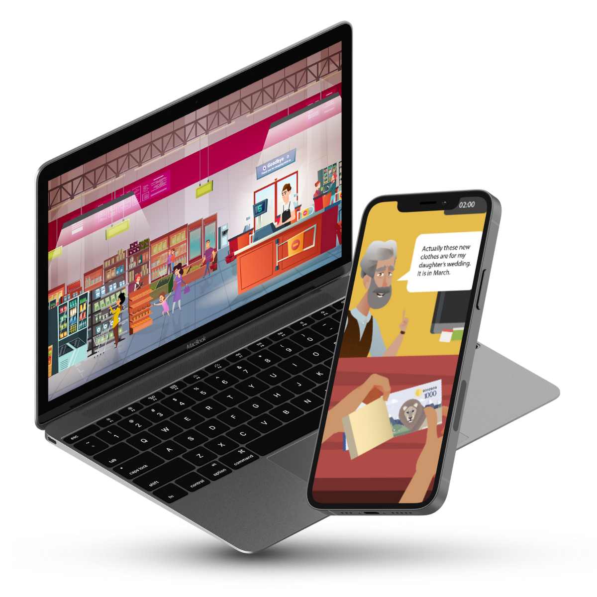Laptop and mobile mock-up of Davidson gamified assessment solution