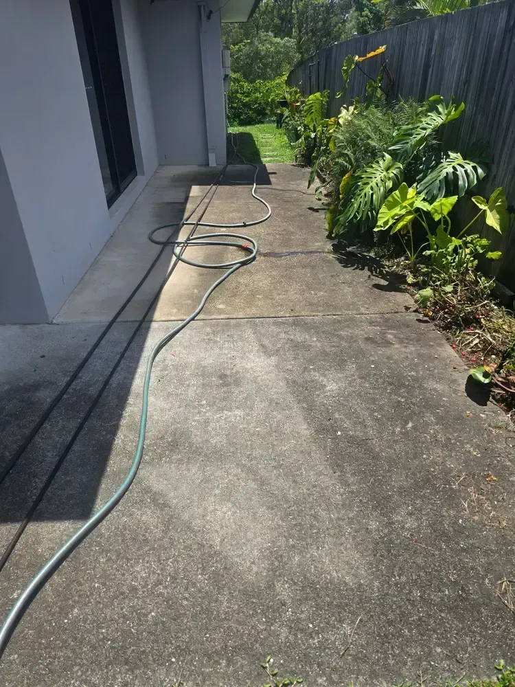 concrete pressure washing after