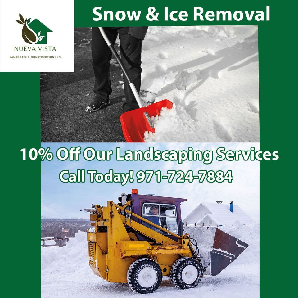 An advertisement for snow and ice removal services