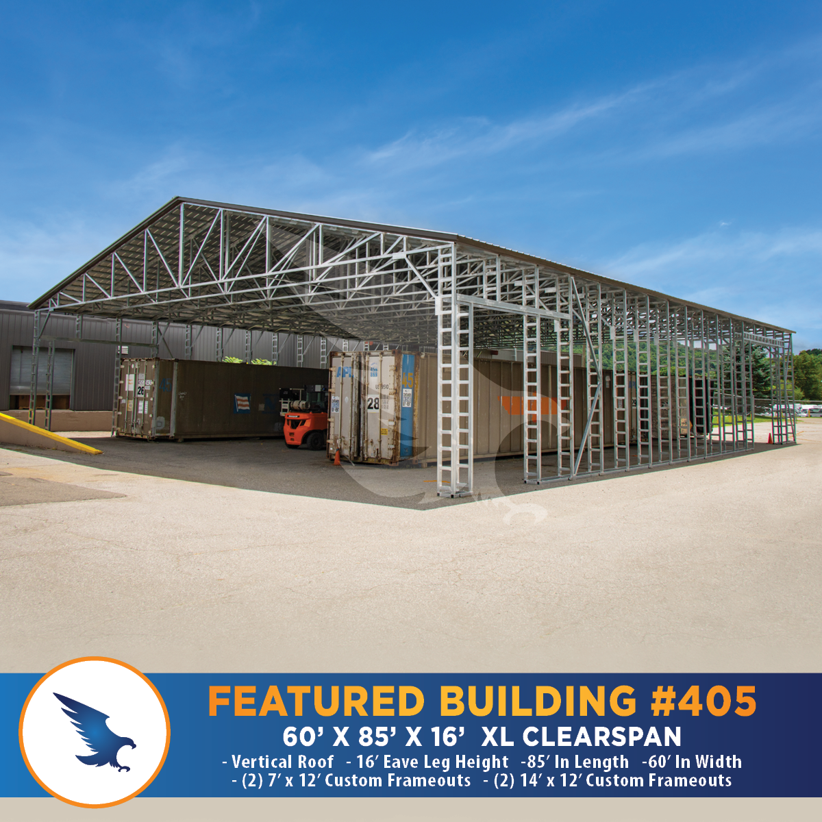 60' x 85' x 16' XL Clearspan
