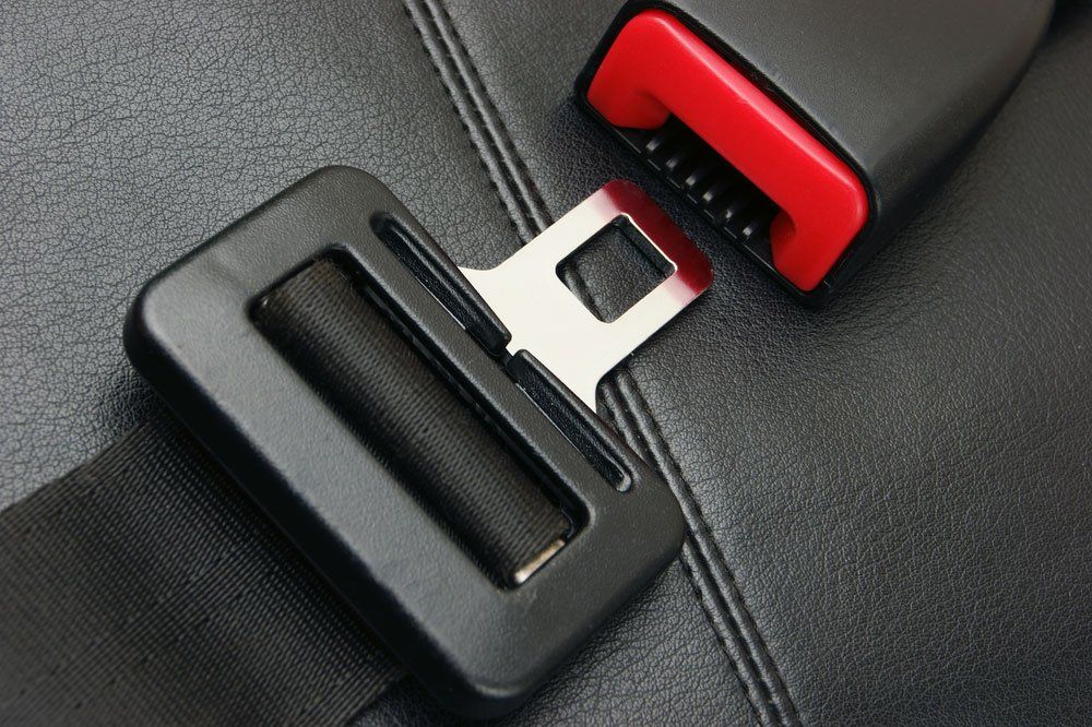 Seatbelt On A Black Leather Chair — Roadside Auto Care In Maroochydore QLD