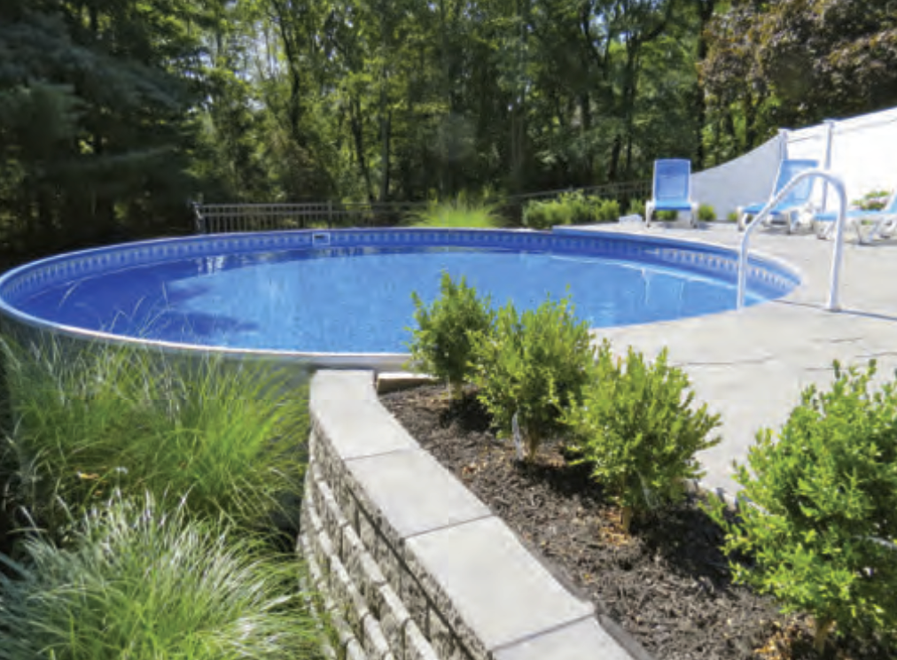 Above ground pool installed in Westfield, MA