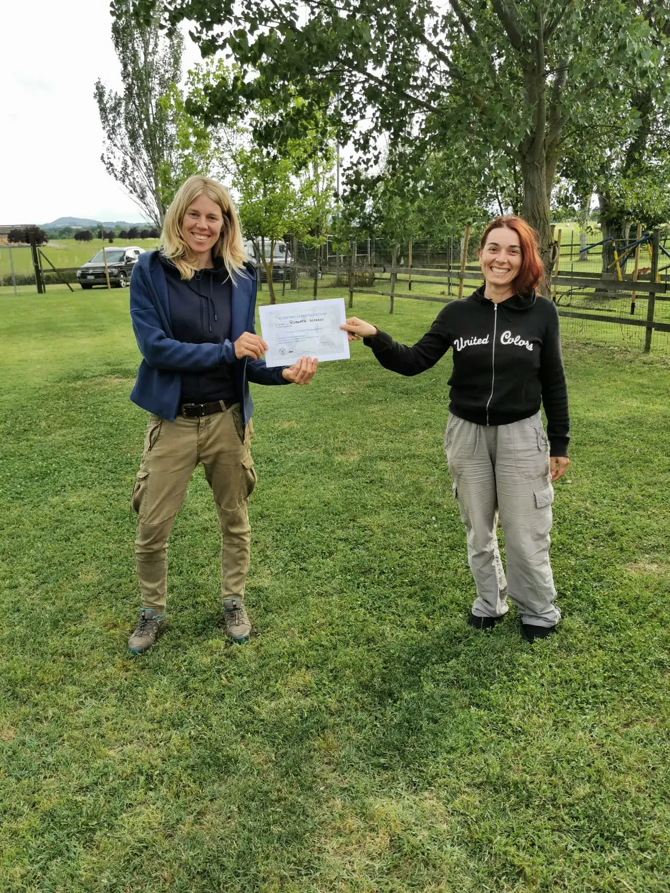consegna attestato per training base cani