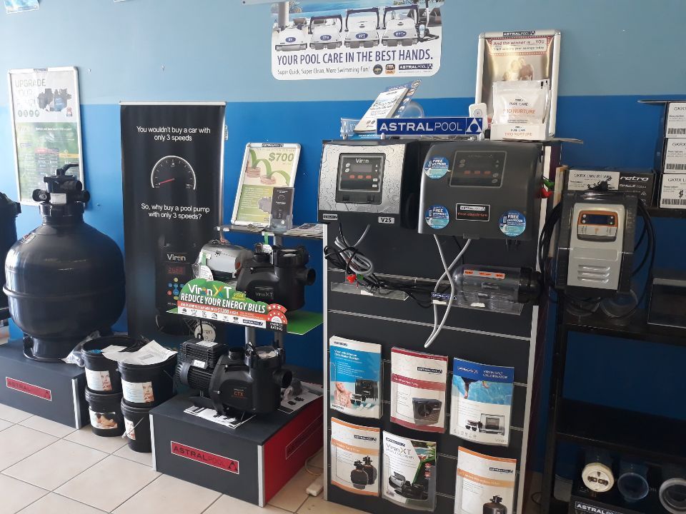 A Store Filled With Lots of Swimming Pool Equipment — Tweed Coast Pool Care in Numinbah, NSW