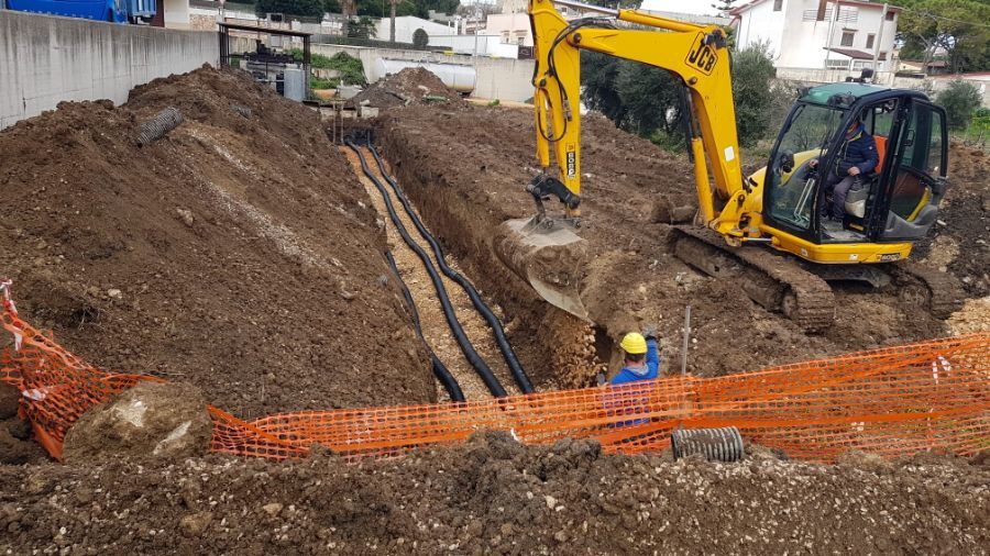 operazioni di scavo