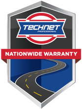 Technet Engineering nationwide warranty shield logo with red banner and winding road graphic